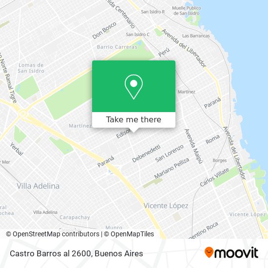 Castro Barros al 2600 map