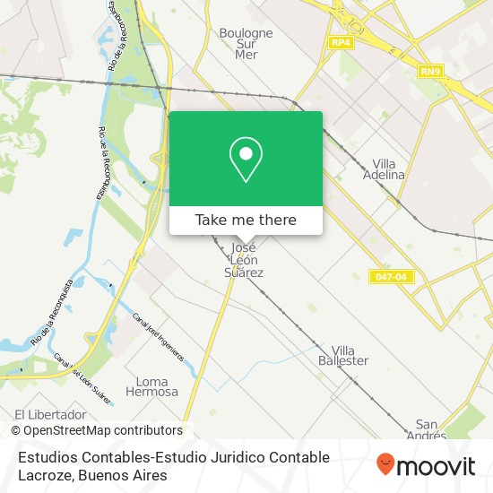 Estudios Contables-Estudio Juridico Contable Lacroze map