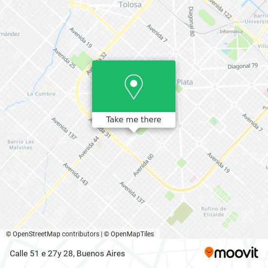 Mapa de Calle 51 e 27y 28