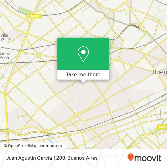 Juan Agustín García 1200 map