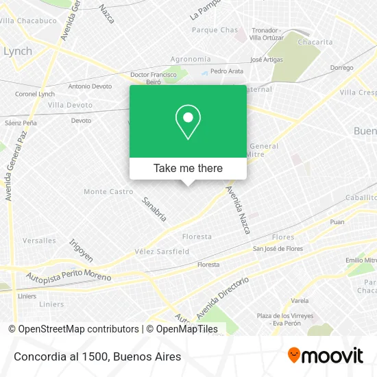 Concordia  al 1500 map