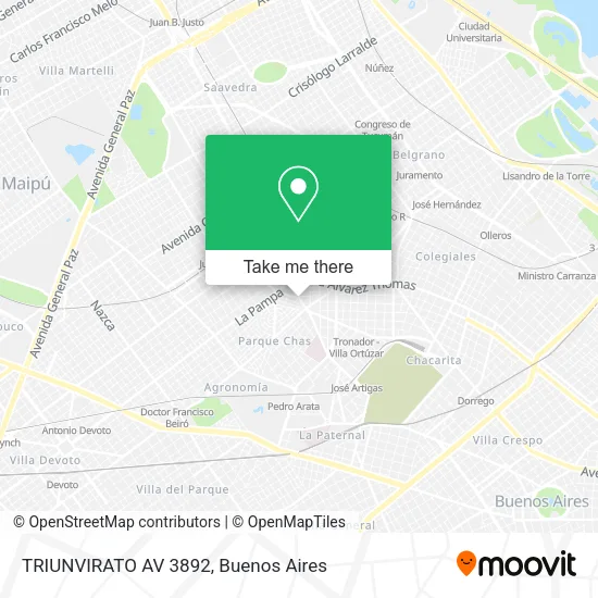 Mapa de TRIUNVIRATO  AV  3892