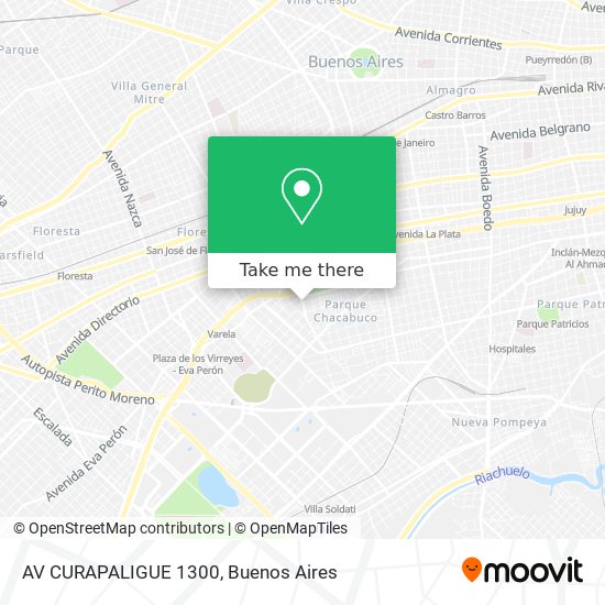Mapa de AV  CURAPALIGUE 1300
