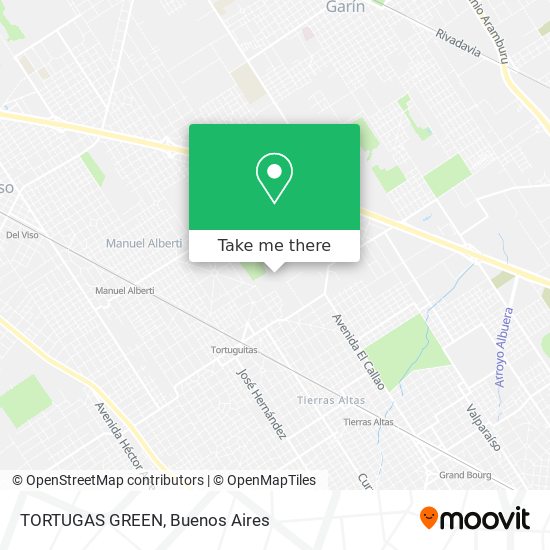 TORTUGAS GREEN map