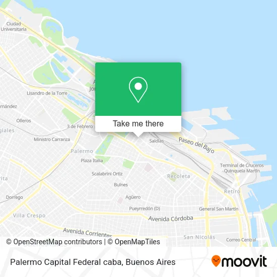 Mapa de Palermo  Capital Federal caba