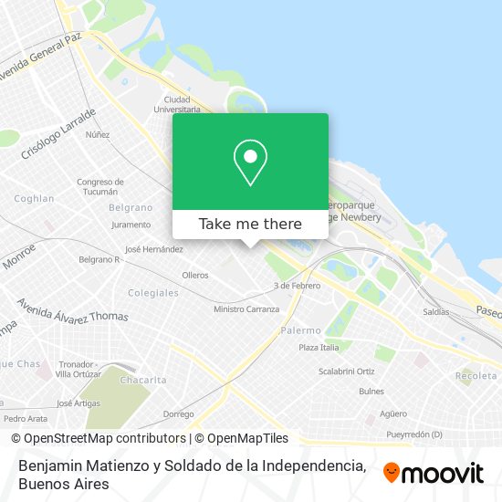 Mapa de Benjamin Matienzo y Soldado de la Independencia