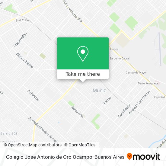 Colegio Jose Antonio de Oro Ocampo map
