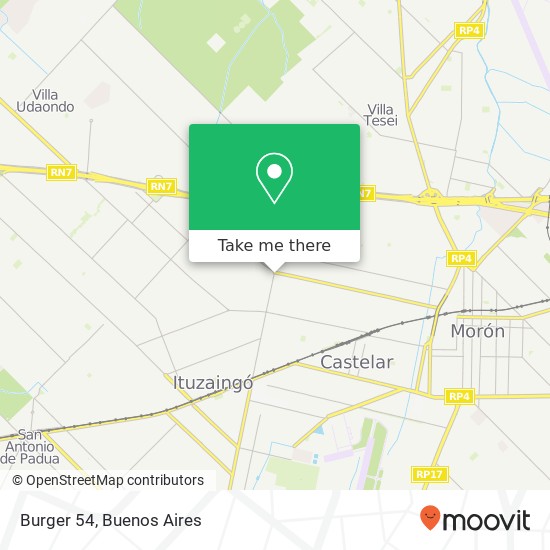 Mapa de Burger 54