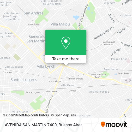 AVENIDA SAN MARTIN 7400 map