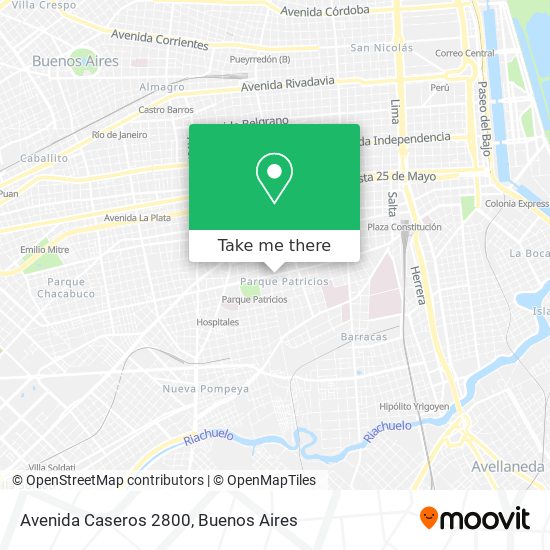 Avenida Caseros 2800 map