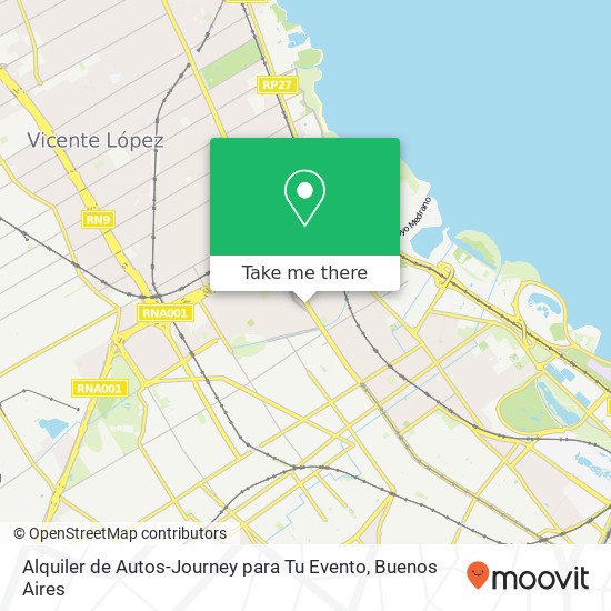 Mapa de Alquiler de Autos-Journey para Tu Evento