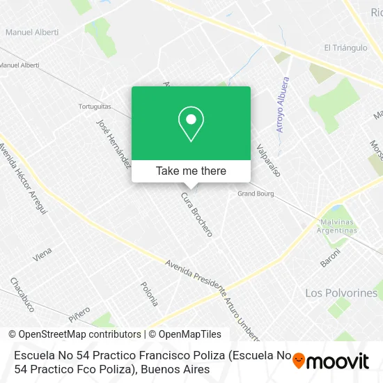 Escuela No 54 Practico Francisco Poliza map