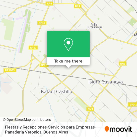 Fiestas y Recepciones-Servicios para Empresas-Panaderia Veronica map