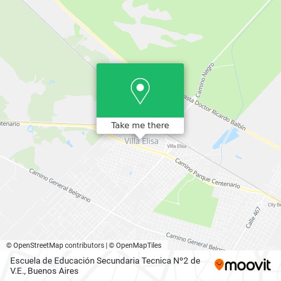 Mapa de Escuela de Educación Secundaria Tecnica Nº2 de V.E.