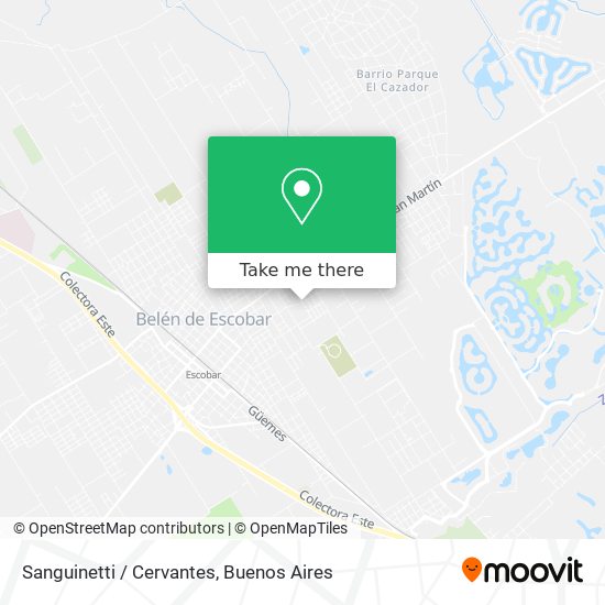 Sanguinetti / Cervantes map