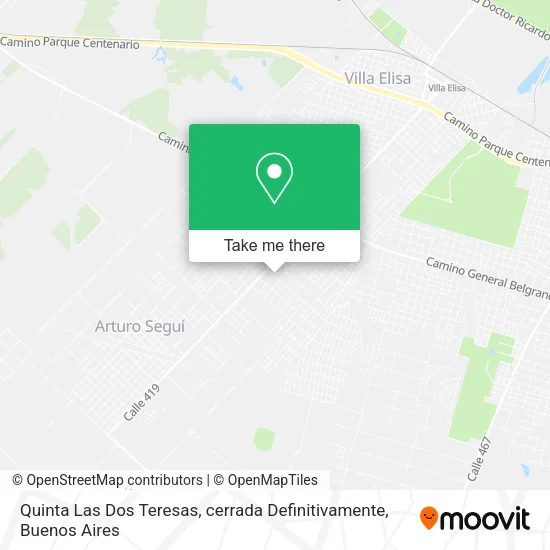 Mapa de Quinta Las Dos Teresas, cerrada Definitivamente