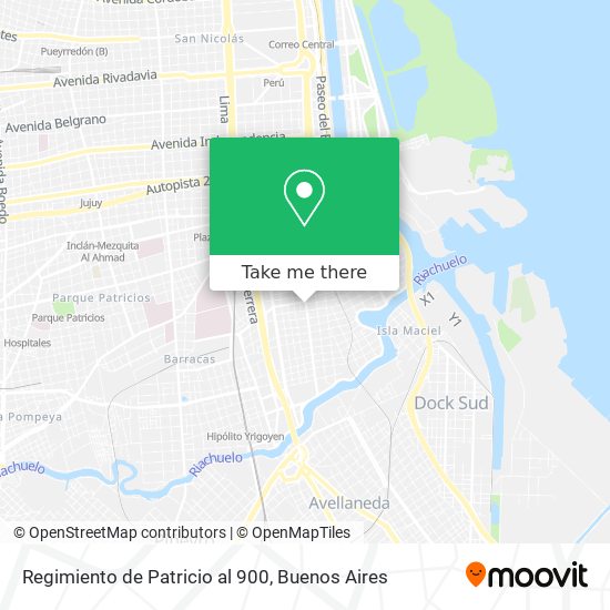 Mapa de Regimiento de Patricio al 900