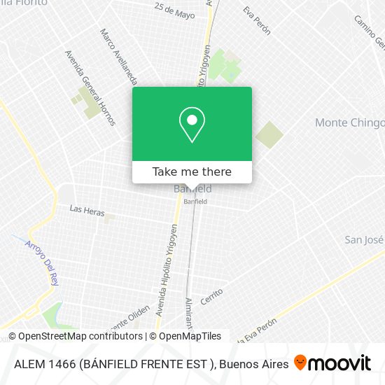 Mapa de ALEM 1466 (BÁNFIELD FRENTE EST )