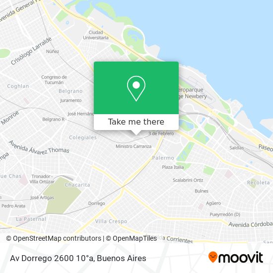 Av  Dorrego 2600 10°a map