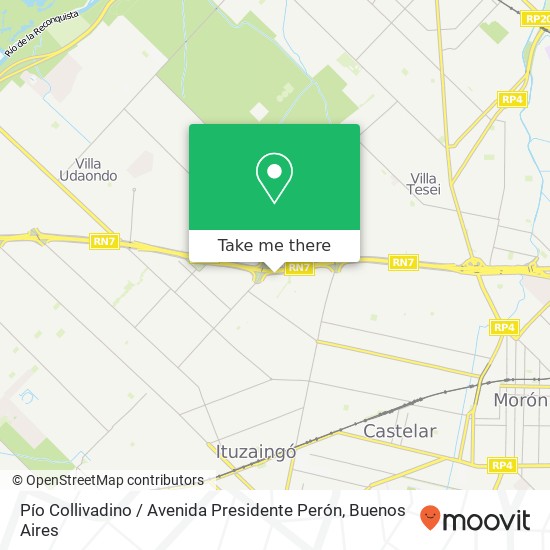 Mapa de Pío Collivadino / Avenida Presidente Perón