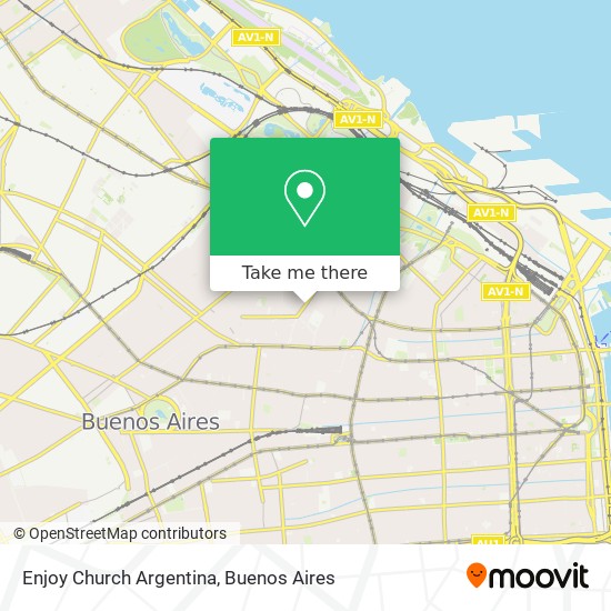 Mapa de Enjoy Church Argentina