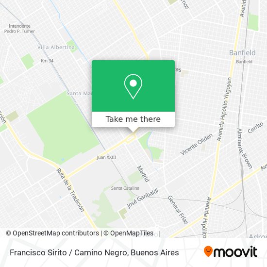 Francisco Sirito / Camino Negro map
