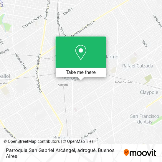 Mapa de Parroquia San Gabriel Arcángel, adrogué