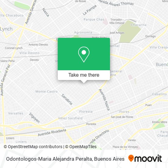 Odontologos-Maria Alejandra Peralta map