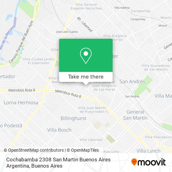 Cochabamba 2308  San Martin  Buenos Aires  Argentina map