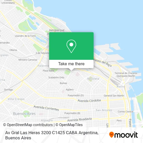 Mapa de Av  Gral  Las Heras 3200  C1425 CABA  Argentina