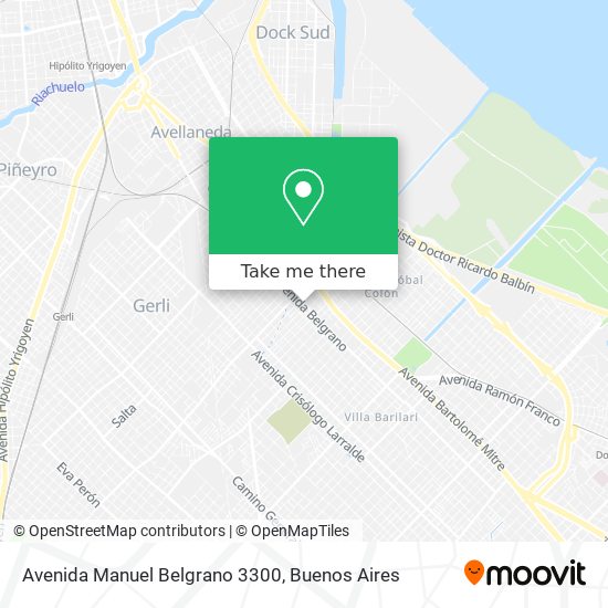 Avenida Manuel Belgrano 3300 map