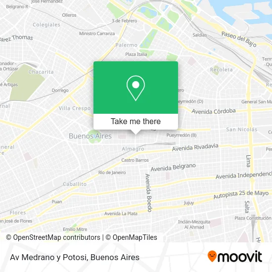 Mapa de Av  Medrano y Potosi