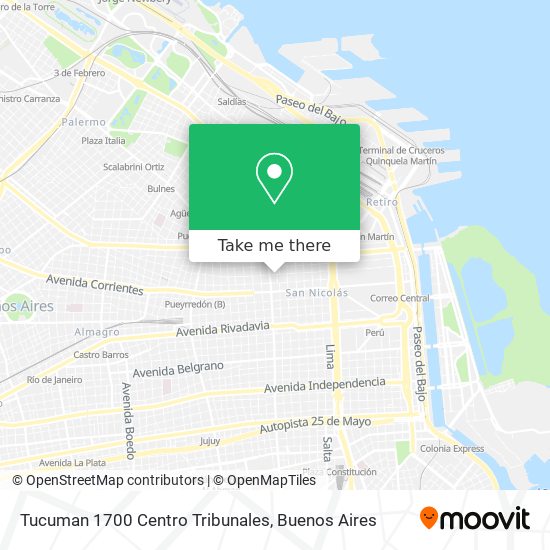 Tucuman 1700   Centro   Tribunales map