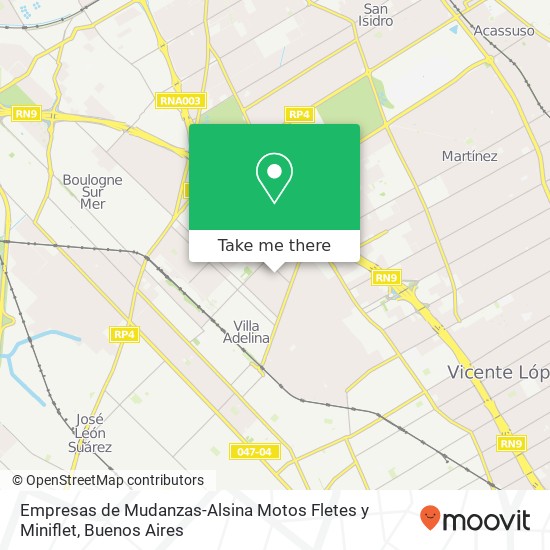 Mapa de Empresas de Mudanzas-Alsina Motos Fletes y Miniflet