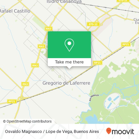 Mapa de Osvaldo Magnasco / Lope de Vega