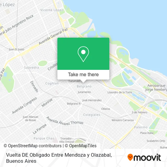 Vuelta DE Obligado Entre Mendoza y Olazabal map