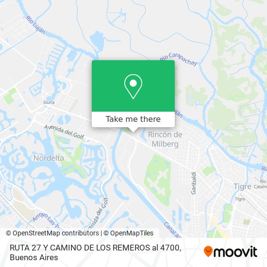 RUTA 27 Y CAMINO DE LOS REMEROS al 4700 map