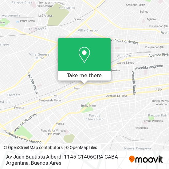 Av  Juan Bautista Alberdi 1145  C1406GRA CABA  Argentina map