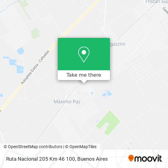 Mapa de Ruta Nacional 205 Km 46 100