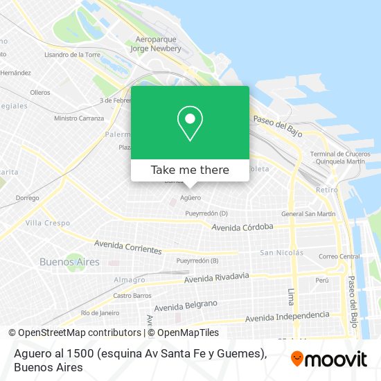 Aguero al 1500 (esquina Av  Santa Fe y Guemes) map