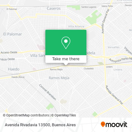 Avenida Rivadavia 13500 map