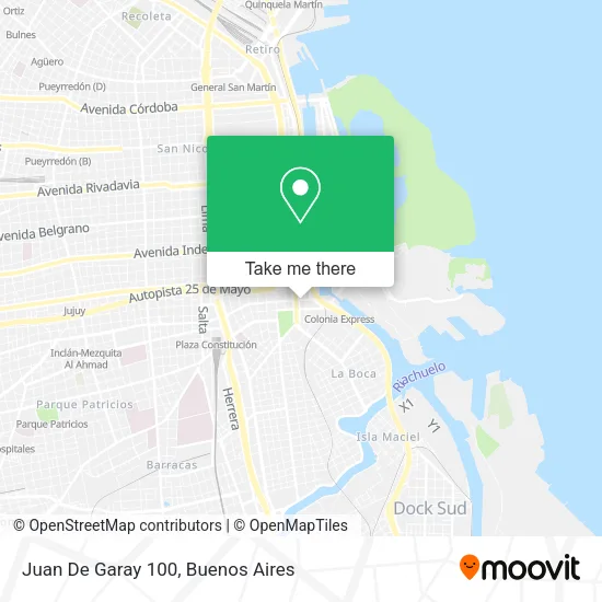 Juan De Garay 100 map
