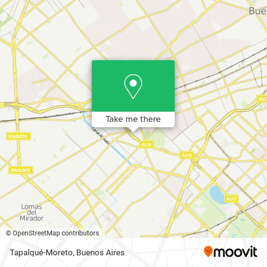 Tapalqué-Moreto map