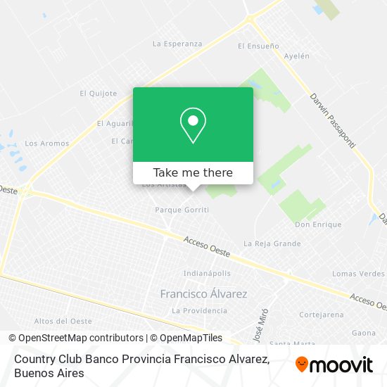 Country Club Banco Provincia   Francisco Alvarez map