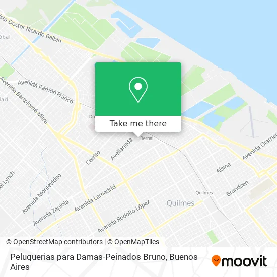 Mapa de Peluquerias para Damas-Peinados Bruno