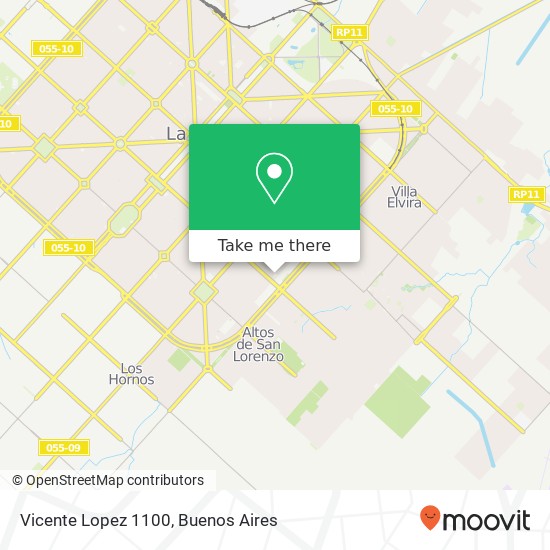 Vicente Lopez 1100 map