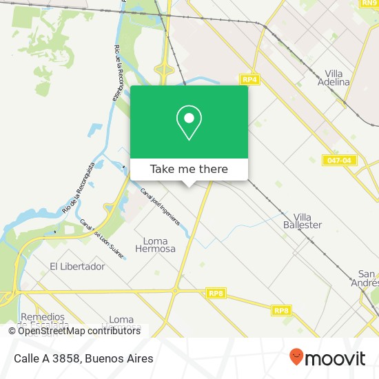 Calle A 3858 map