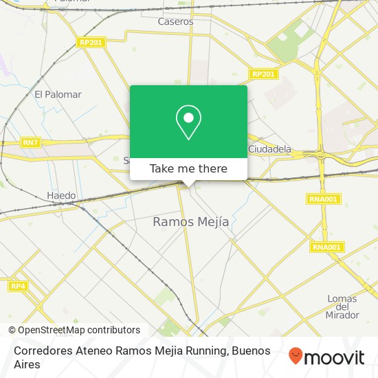 Corredores Ateneo Ramos Mejia Running map