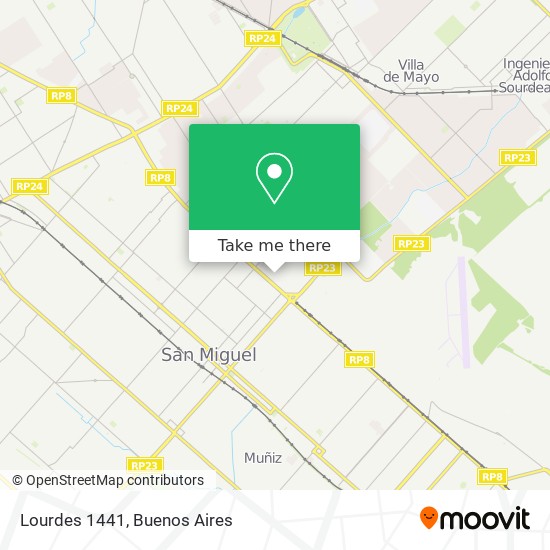 Lourdes 1441 map