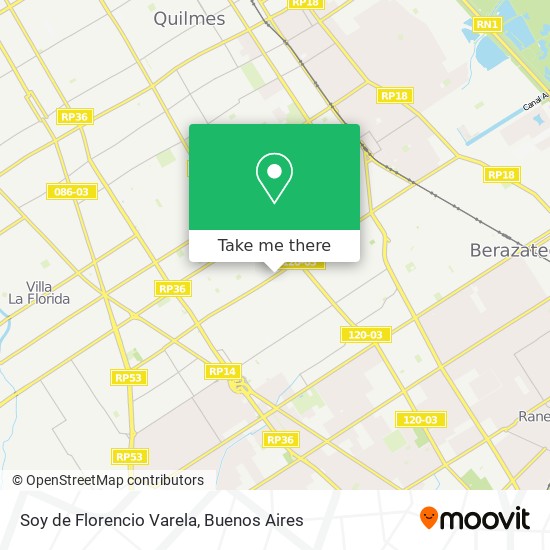 Soy de Florencio Varela map